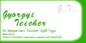 gyorgyi teicher business card